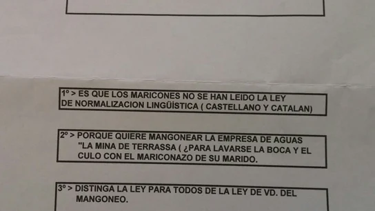 Insultos homófobos al alcalde de Terrassa Insultos homófobos al alcalde de Terrassa