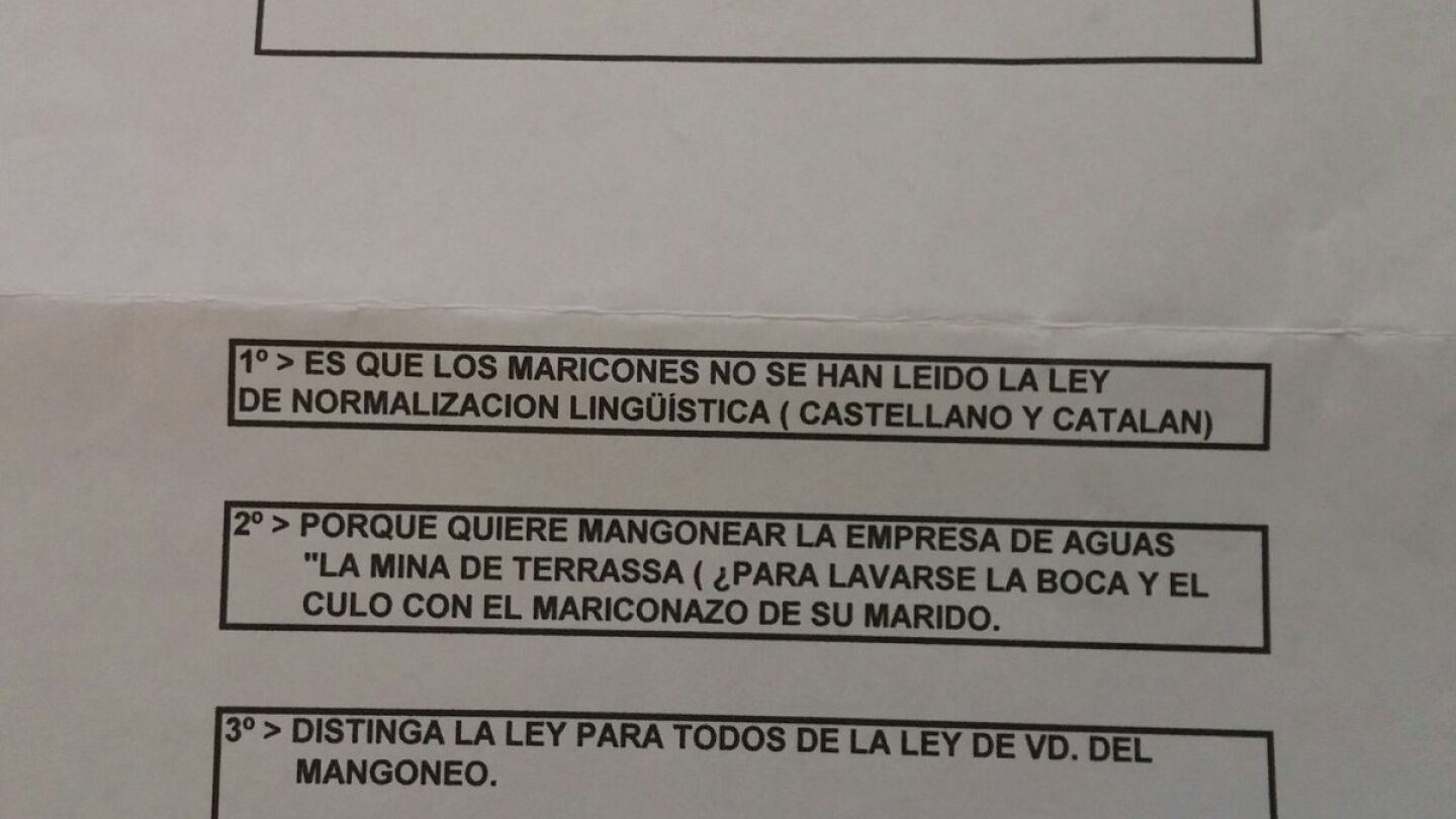 Insultos hom&oacute;fobos al alcalde de Terrassa