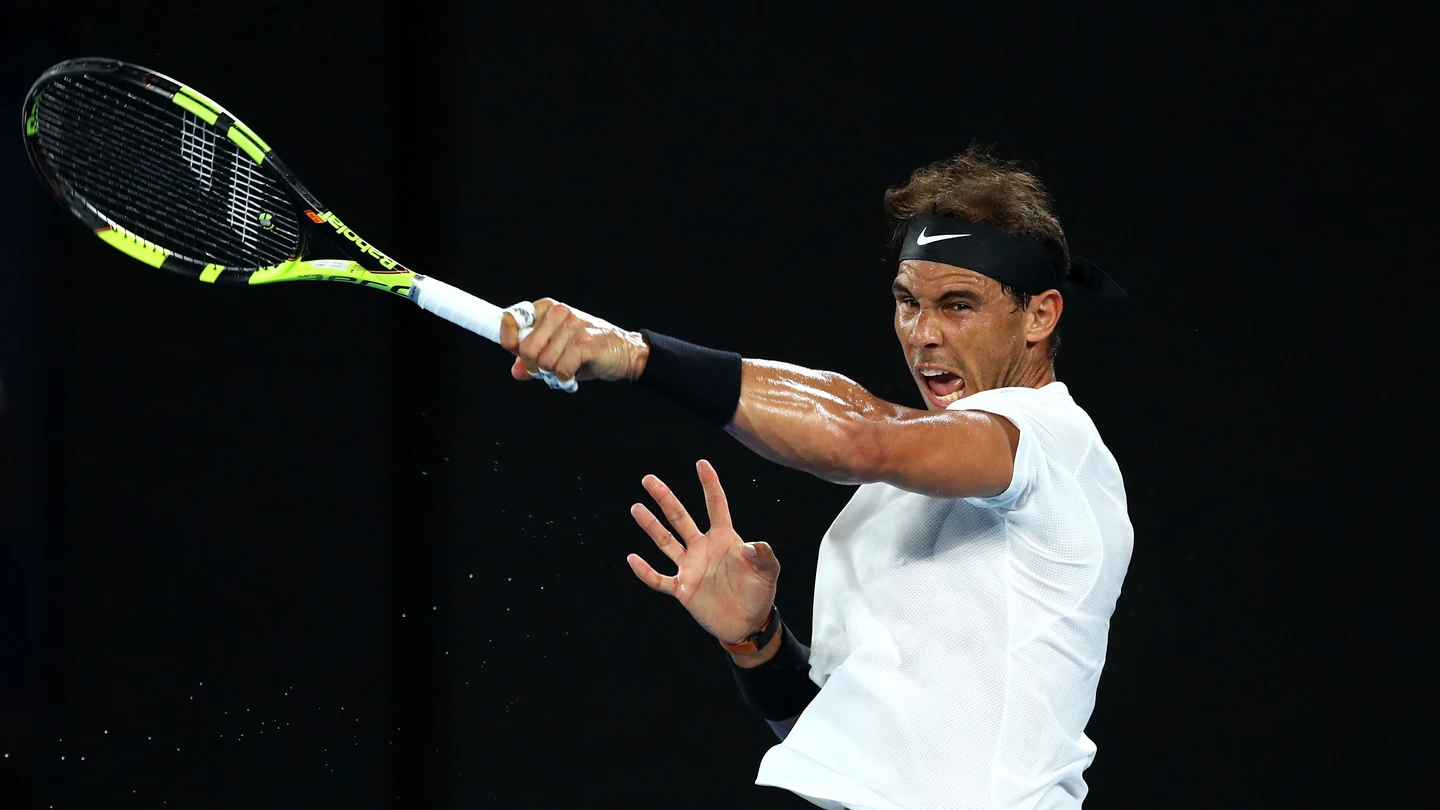 Nadal, en el partido contra Monfils Nadal, en el partido contra Monfils