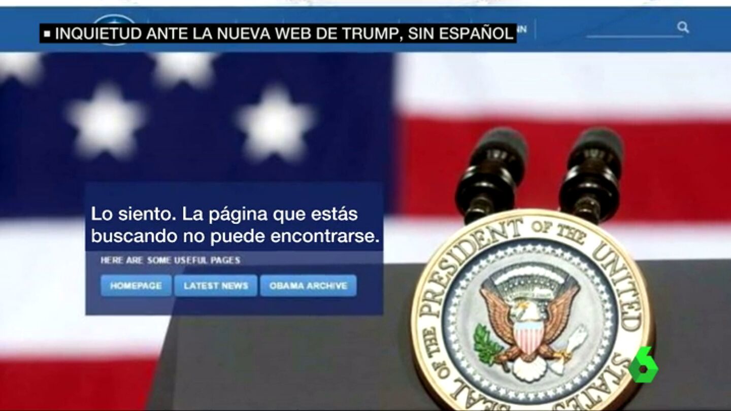 Frame 9.702261 de: La Casa Blanca de Donald Trump elimina la versi&oacute;n en espa&ntilde;ol de su p&aacute;gina web
