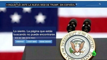 Frame 9.702261 de: La Casa Blanca de Donald Trump elimina la versión en español de su página web