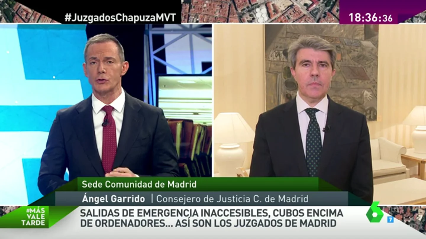 Frame 5.643017 de: Ángel Garrido, sobre el estado de los juzgados de Madrid: "Necesitamos los tres años de legislatura" Frame 5.643017 de: Ángel Garrido, sobre el estado de los juzgados de Madrid: "Necesitamos los tres años de legislatura"