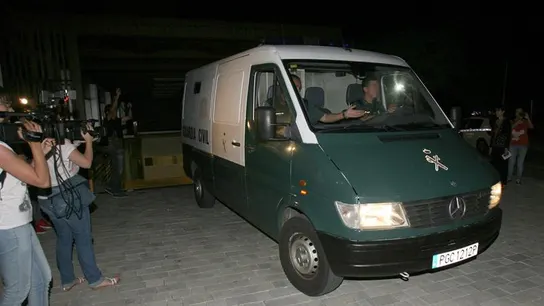 Una furgoneta de la Guardia Civil Una furgoneta de la Guardia Civil