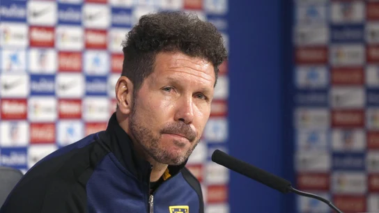 Simeone, en rueda de prensa Simeone, en rueda de prensa