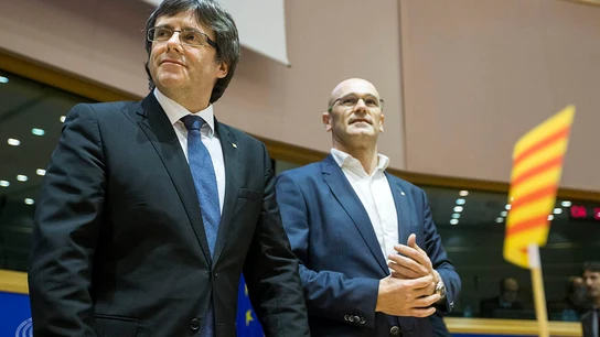 Carles Puigdemont y Raül Romeva Carles Puigdemont y Raül Romeva
