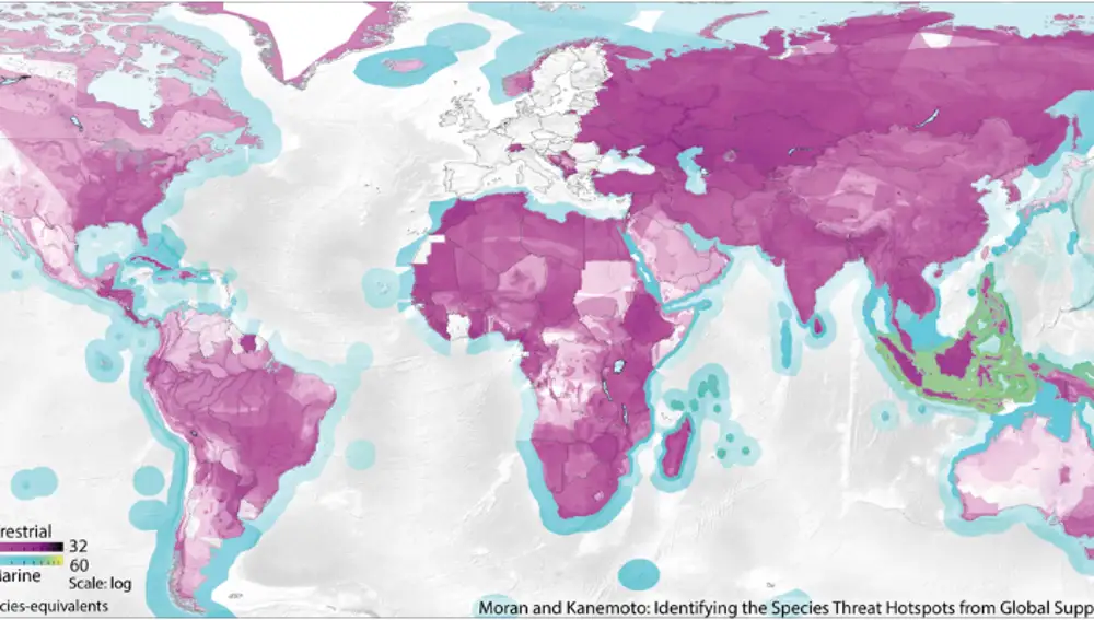 Mapa de amenazas globales