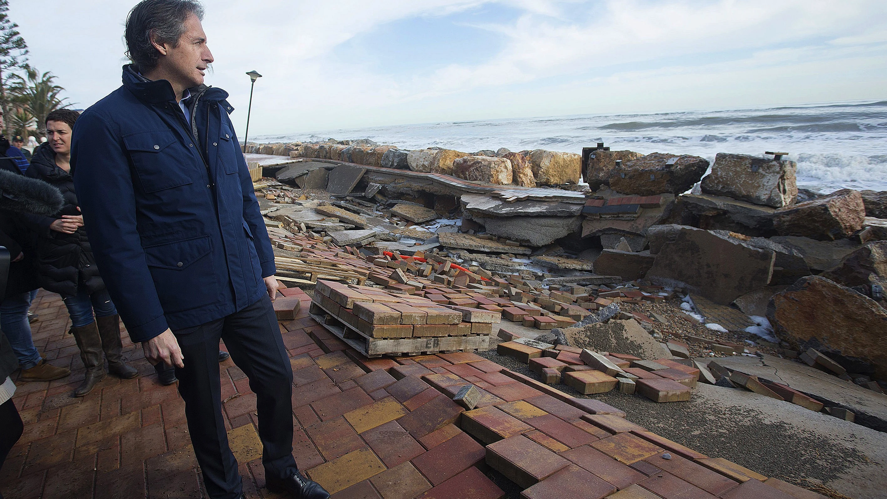 Destrozos en Almenara por el temporal marítimo