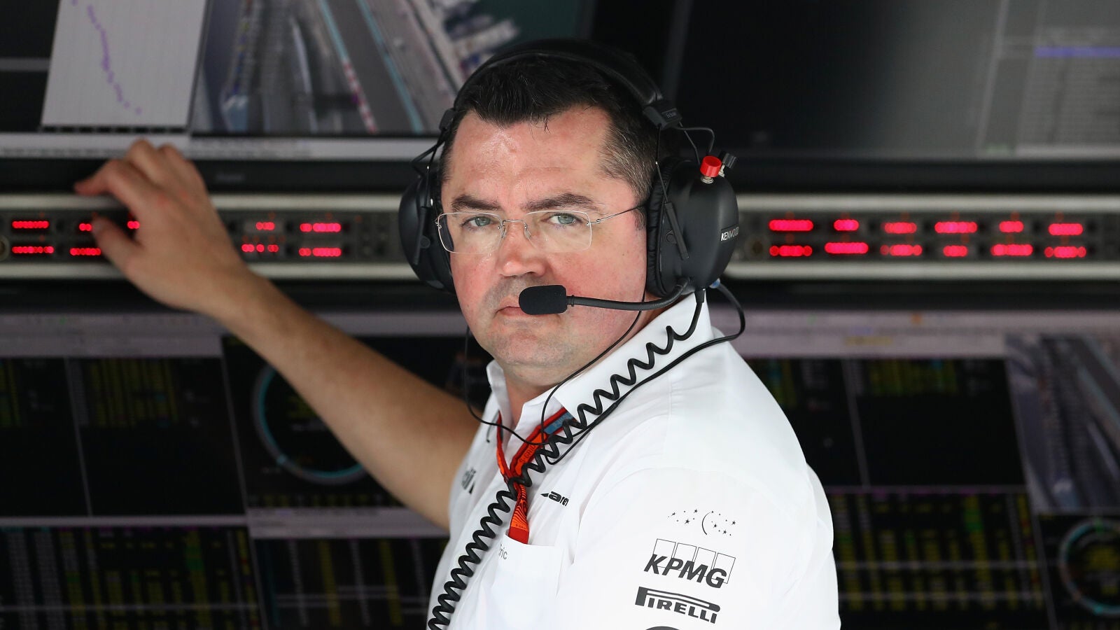 Erci Boullier, en una carrera de F&oacute;rmula 1 