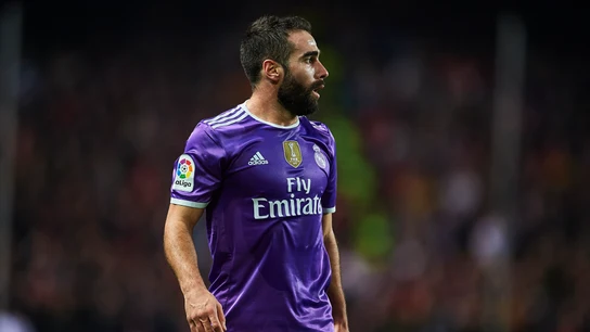 Carvajal en un partido con el Real Madrid Carvajal en un partido con el Real Madrid