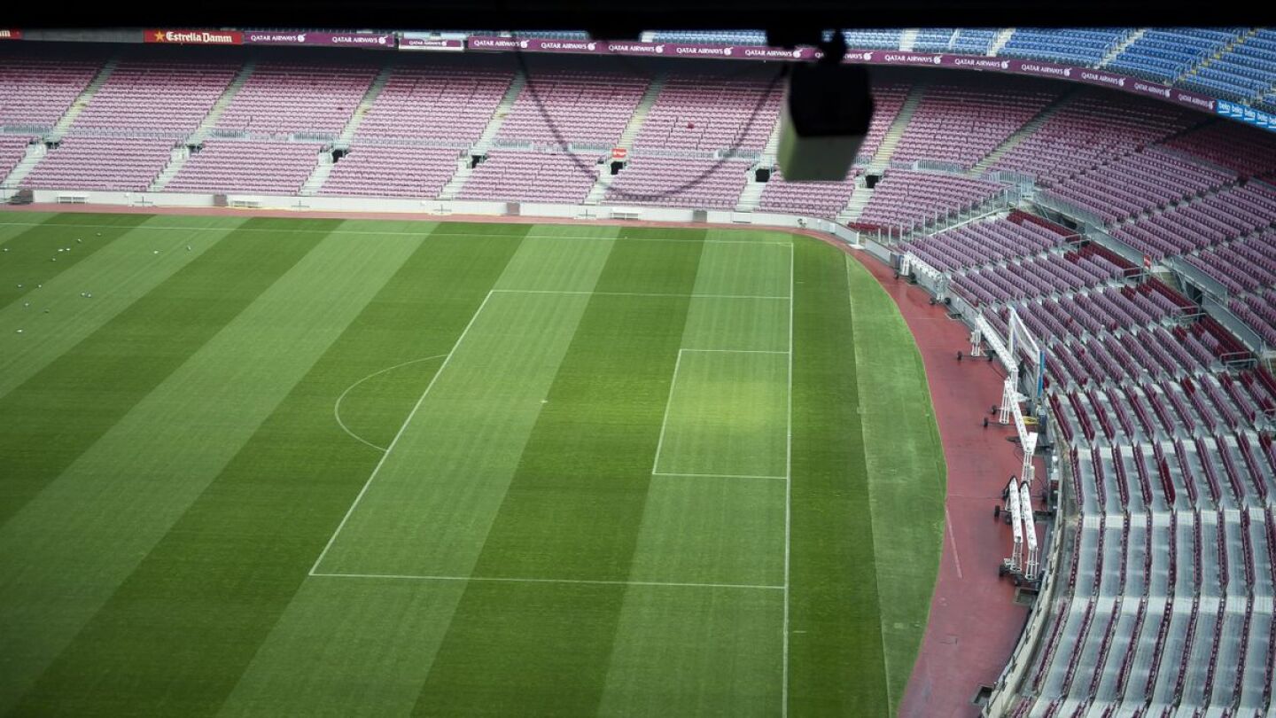C&aacute;mara del 'Ojo de Halc&oacute;n' en el Camp Nou
