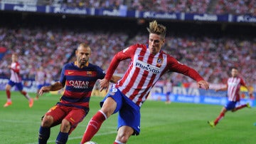 Fernando Torres, durante un partido contra el Barcelona