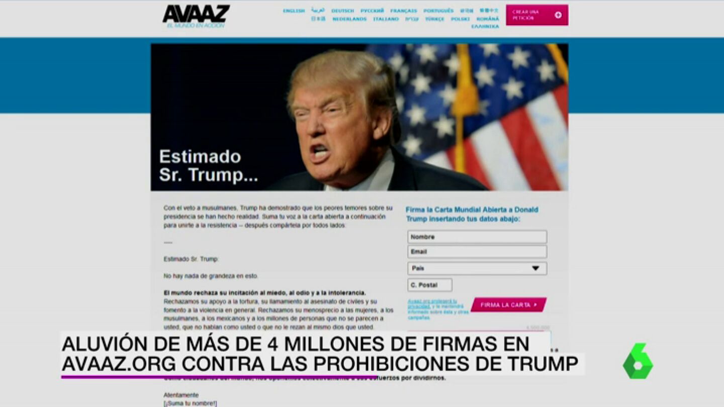 Firmas contra Trump
