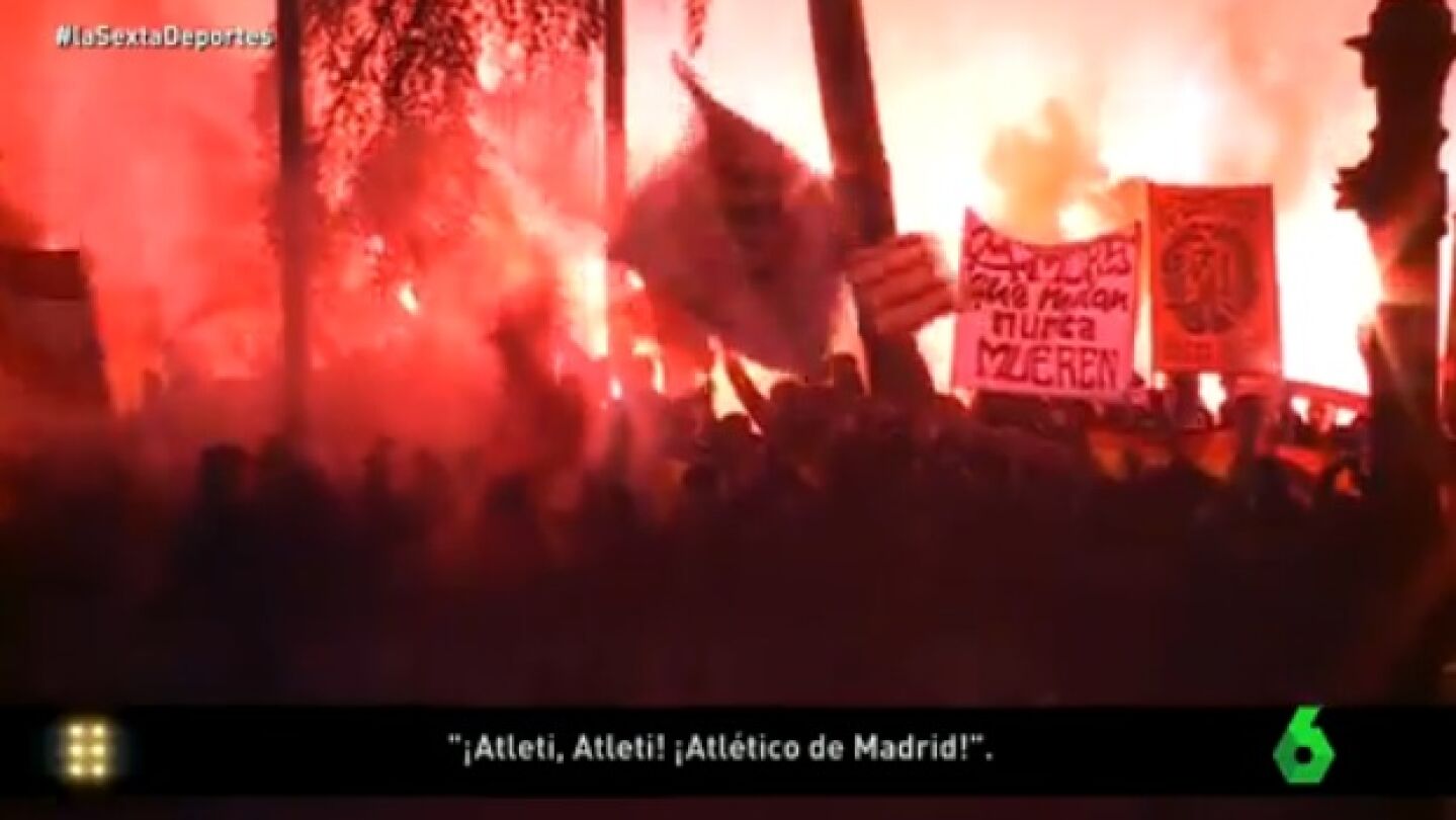 Recibimiento al Atl&eacute;tico en el hotel de concentraci&oacute;n