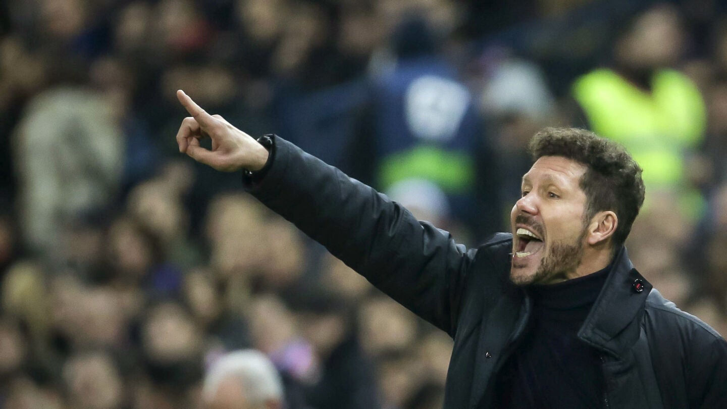 Simeone durante el partido