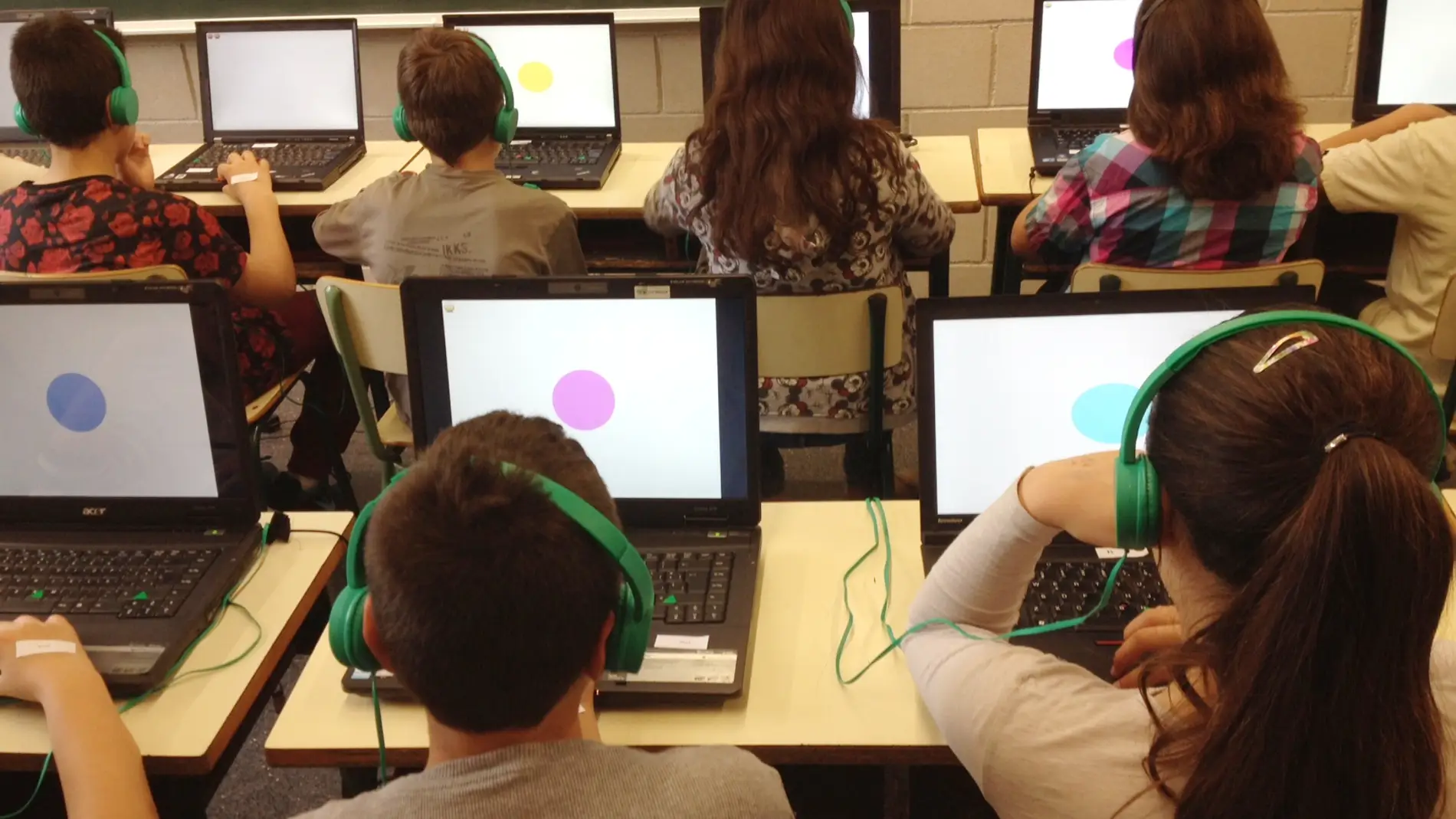 Una de las aulas donde se realizaron los tests del proyecto Breathe de ISGlobal.