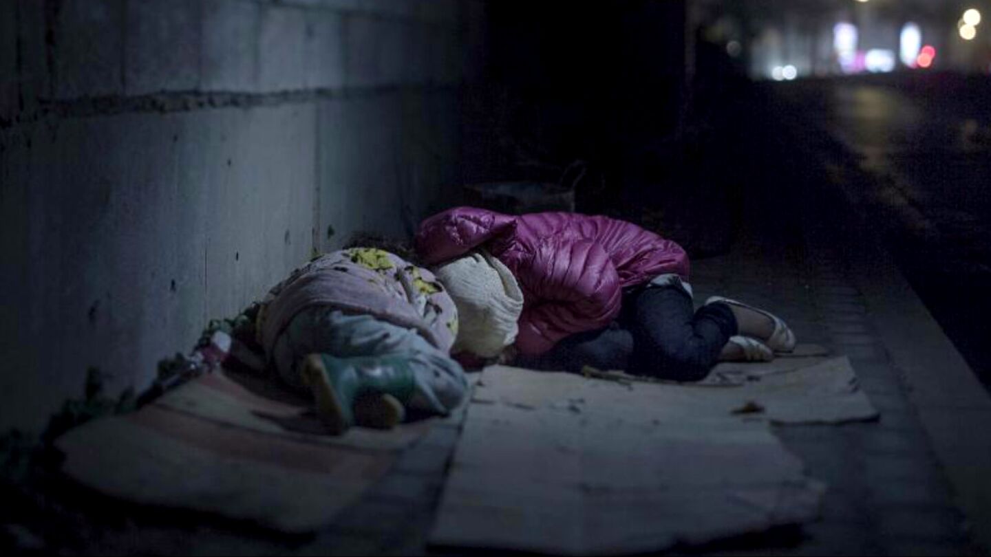El descanso de los ni&ntilde;os refugiados