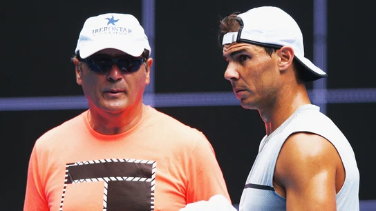 Toni Nadal con Rafa en un entrenamiento Toni Nadal con Rafa en un entrenamiento