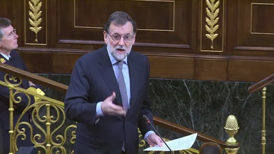 Frame 0.0 de: Mariano Rajoy: “La prima de riesgo que estaba por encima de los 700 puntos básicos, hoy está en ciento y pico puntos” Frame 0.0 de: Mariano Rajoy: “La prima de riesgo que estaba por encima de los 700 puntos básicos, hoy está en ciento y pico puntos”