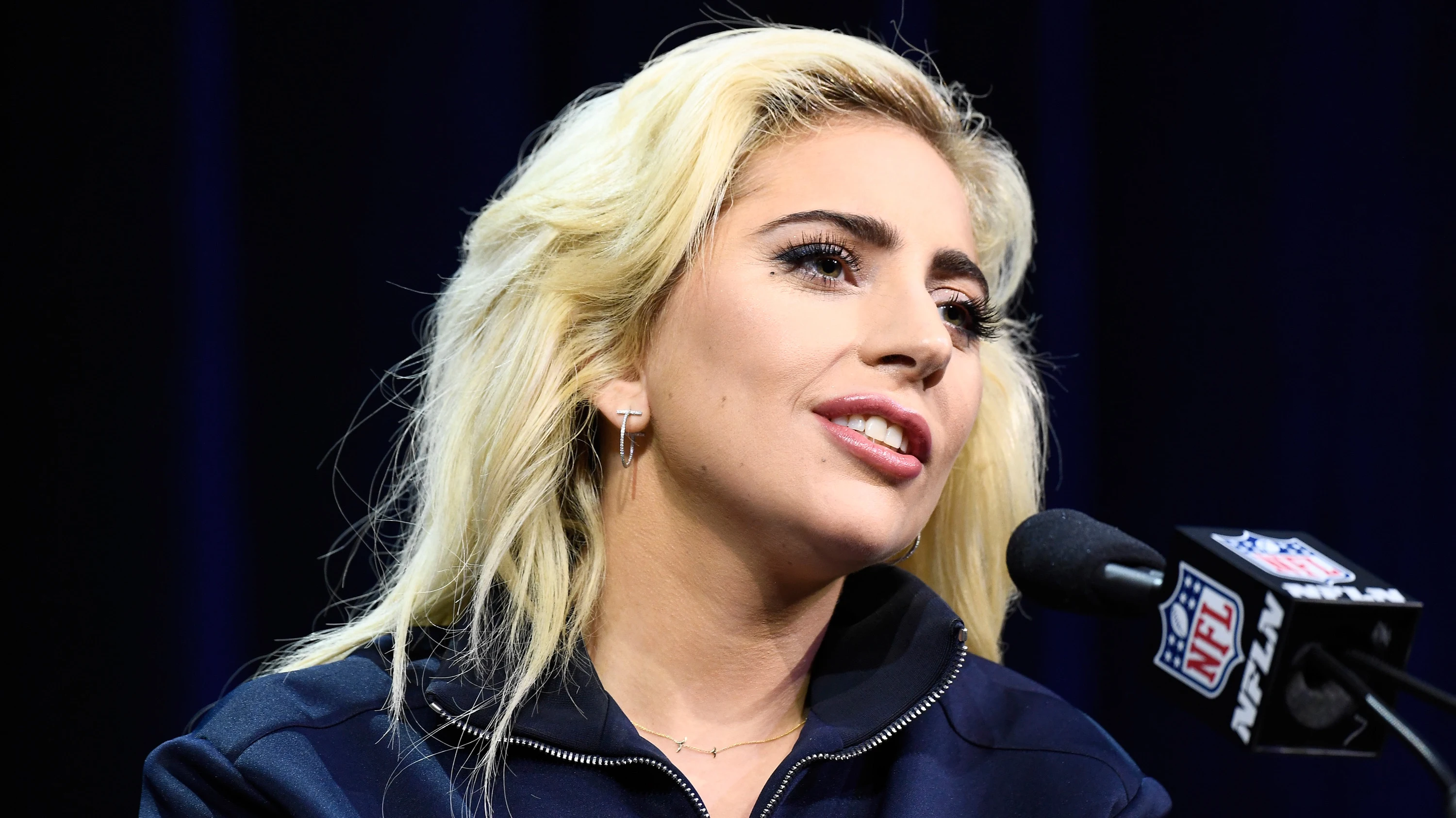 Lady Gaga, en la rueda de prensa previa a la Super Bowl