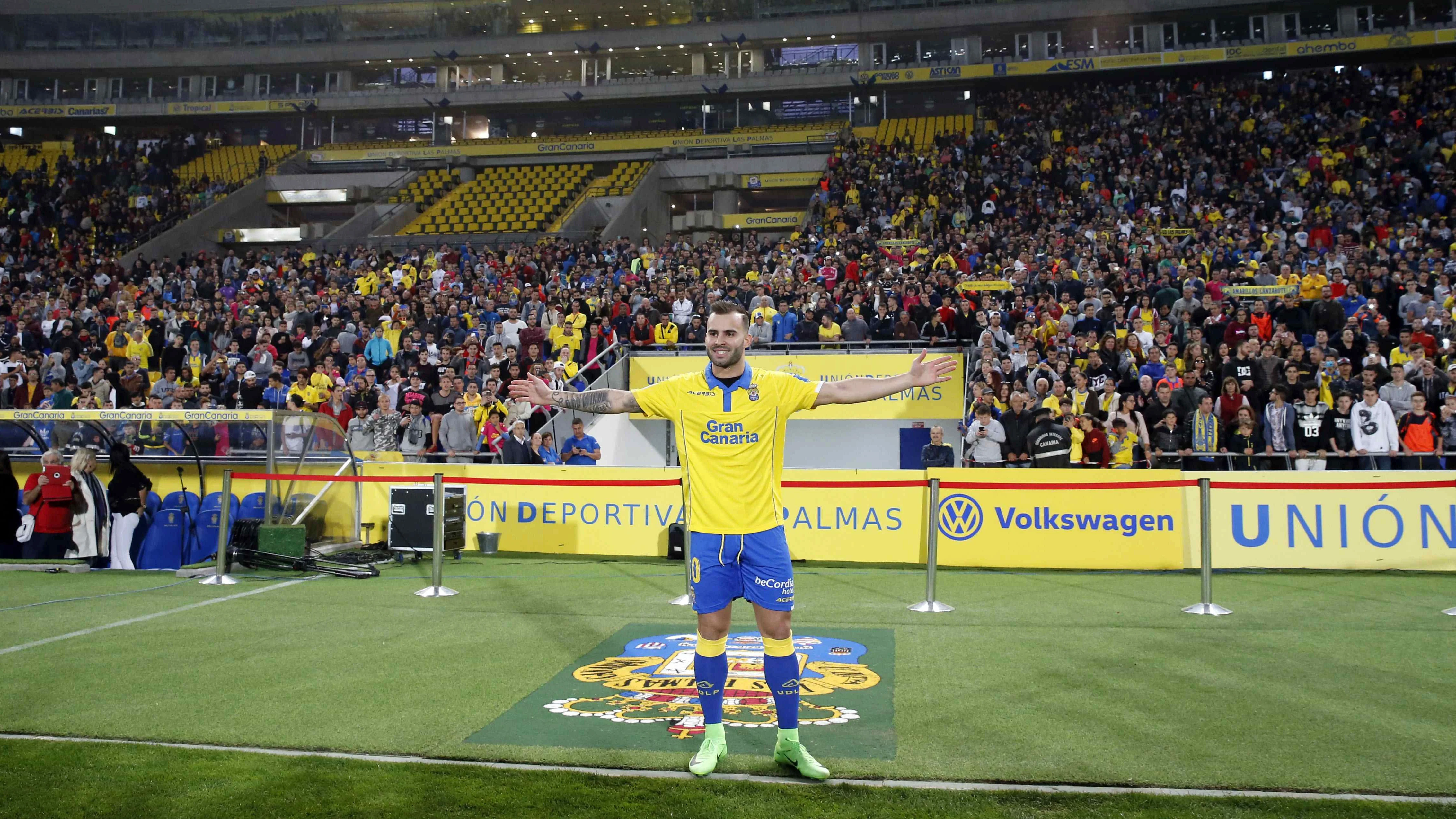 Jesé, en su presentación con Las Palmas
