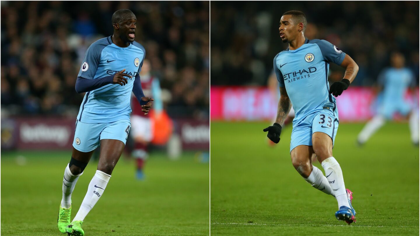 Yaya Tour&eacute; y Gabriel Jes&uacute;s