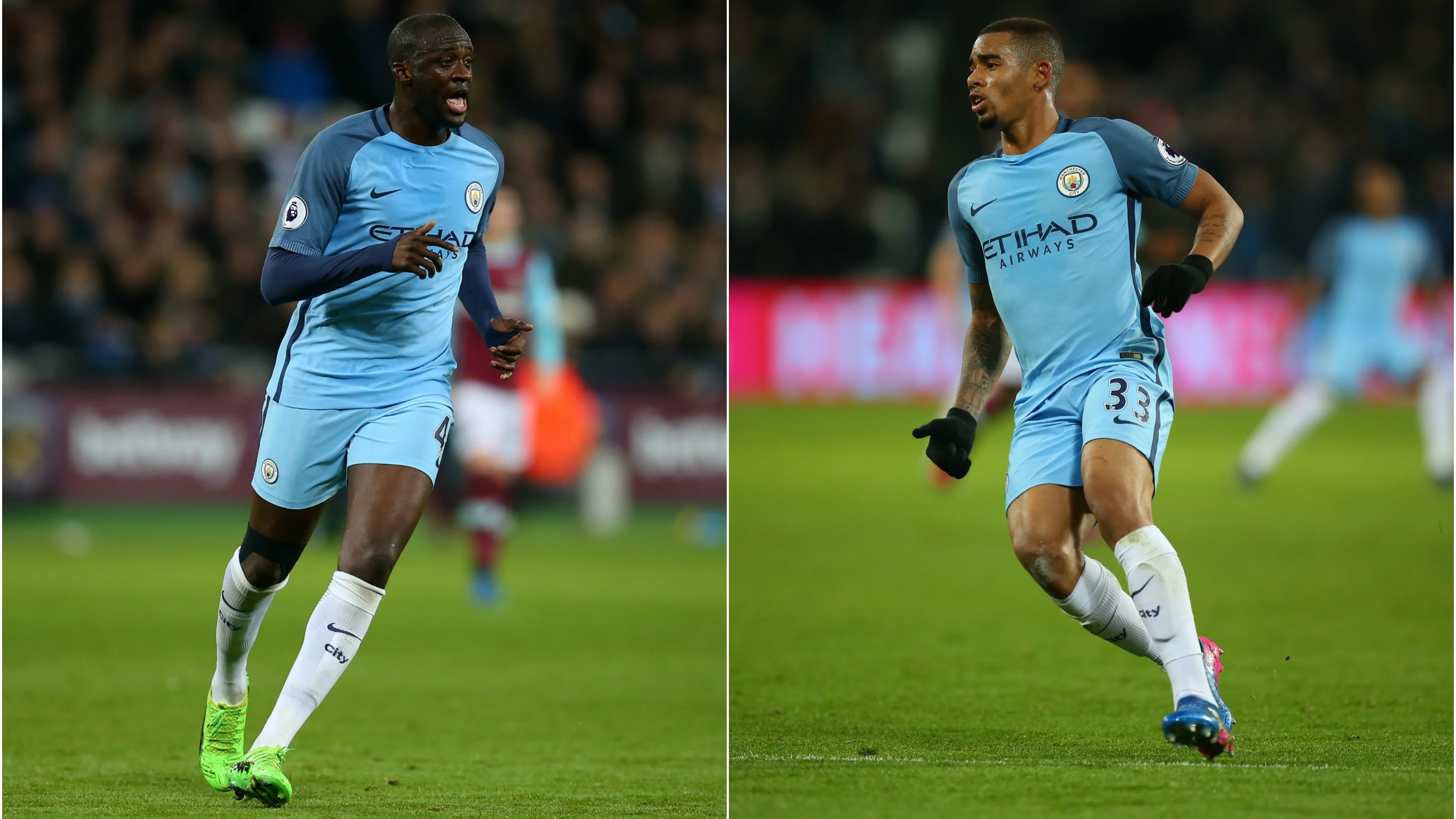 Yaya Touré y Gabriel Jesús