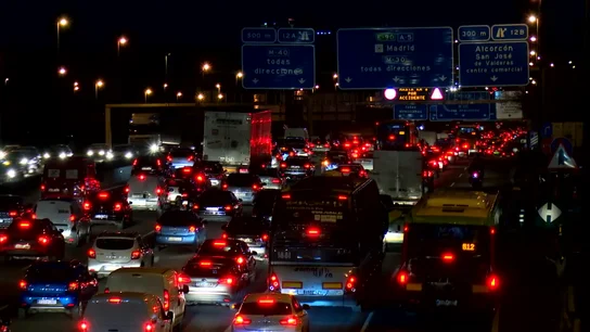 Atasco nocturno en Madrid Atasco nocturno en Madrid