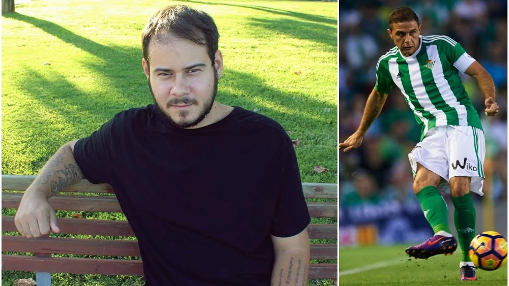 Pablo Hasel y el jugador del Betis Joaquín