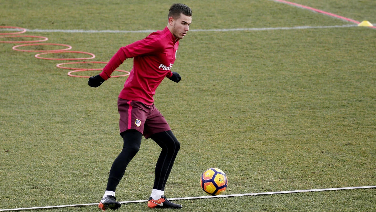 Lucas Hernández, en un entrenamiento Lucas Hernández, en un entrenamiento