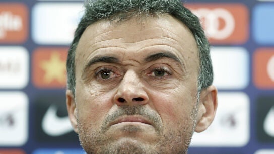 Luis Enrique, en sala de prensa