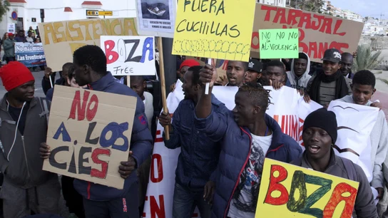 Marcha solidaria por los 15 migrantes que fallecieron en la playa del Tarajal de Ceuta en 2014 INTENTABAN LLEGAR A NADO A TERRITORIO ESPAÑOL