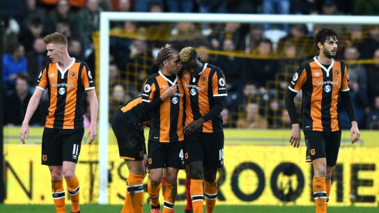 El Hull City celebra un gol