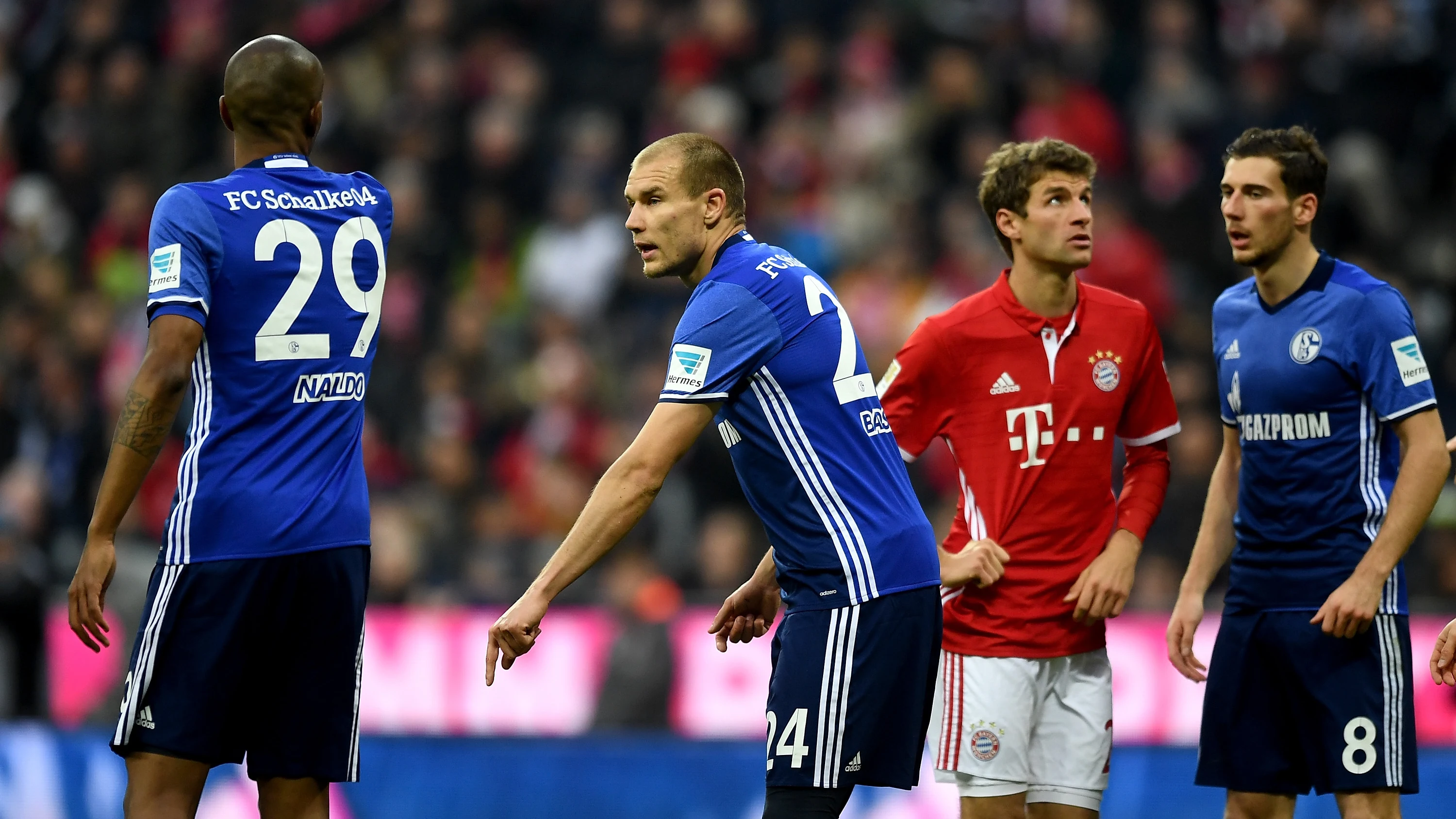 Müller, durante el Bayern-Schalke Müller, durante el Bayern-Schalke