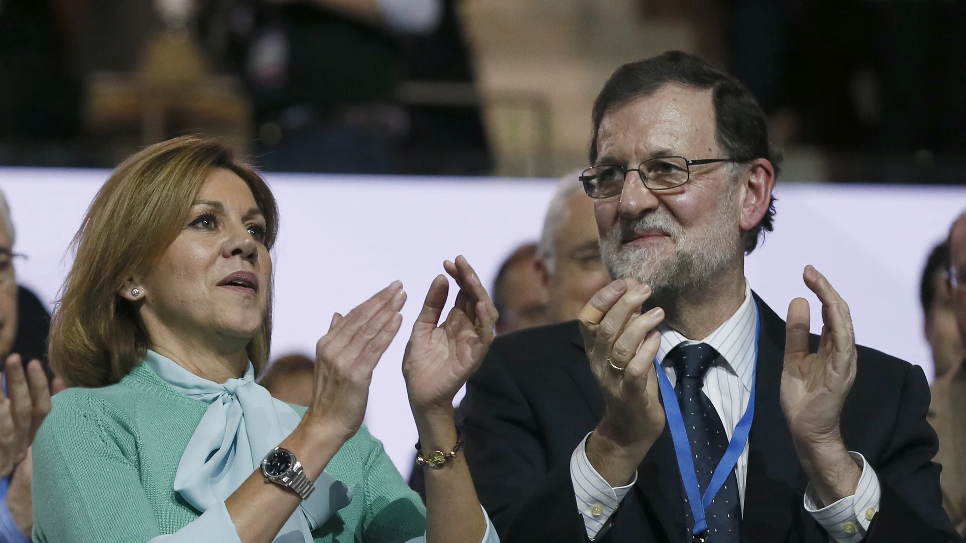 María Dolores de Cospedal, junto a Mariano Rajoy en el Congreso Nacional del PP