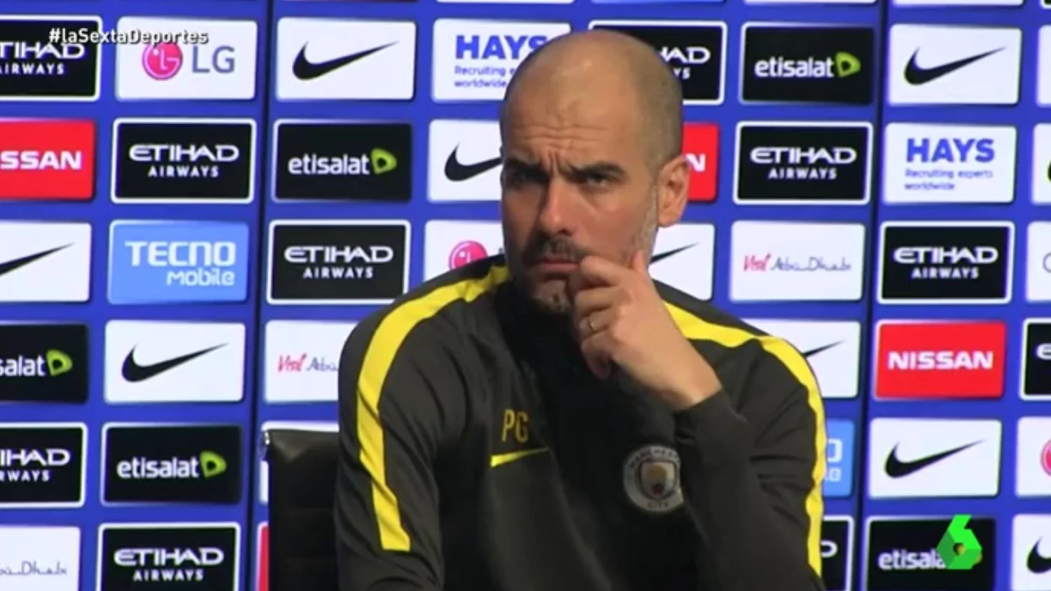 Pep Guardiola, entrenador del City Pep Guardiola, entrenador del City