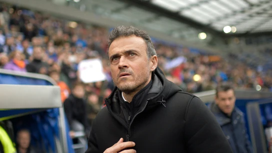 Luis Enrique, en Mendizorroza Luis Enrique, en Mendizorroza