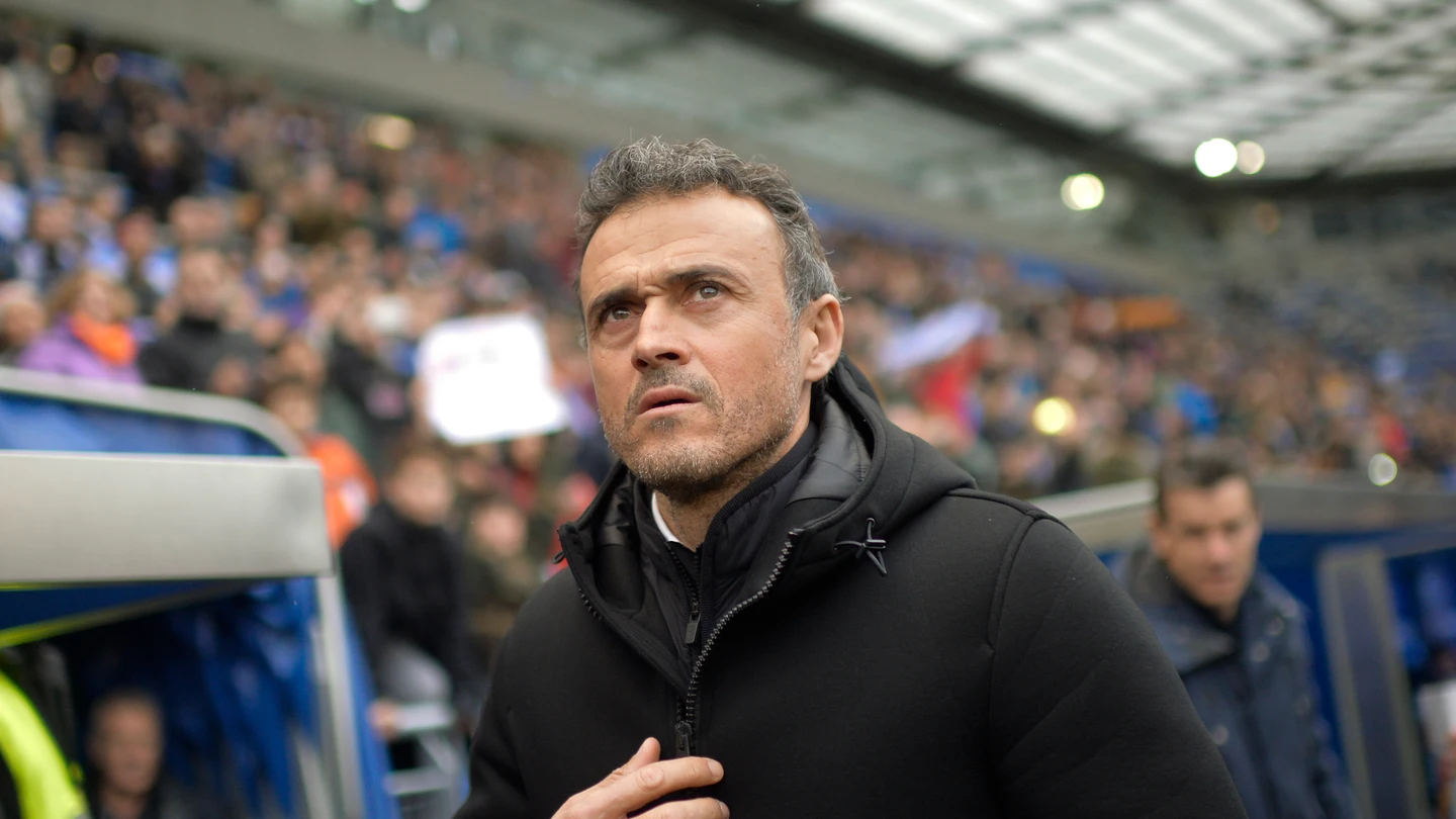 Luis Enrique, en Mendizorroza Luis Enrique, en Mendizorroza