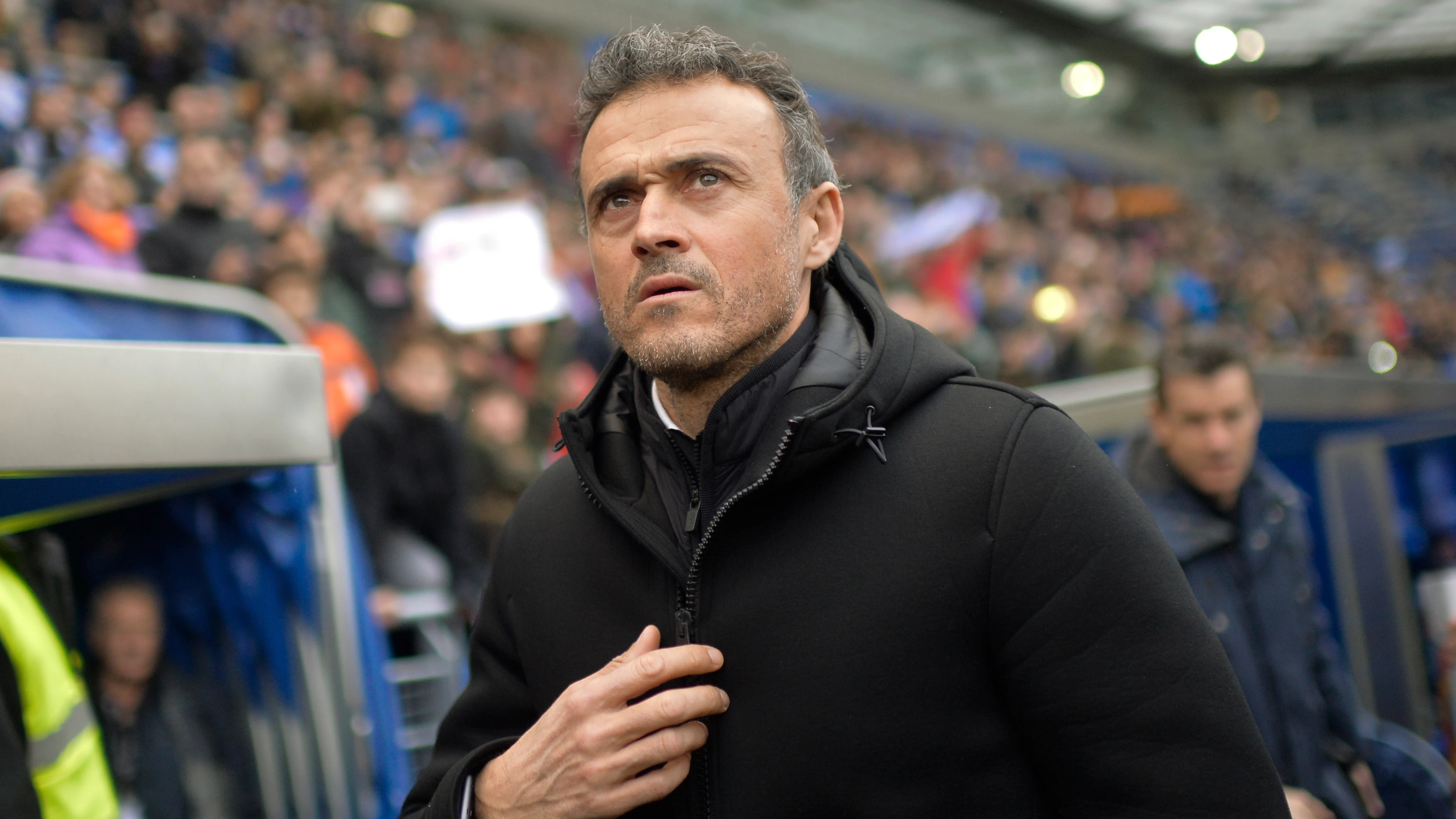 Luis Enrique, en Mendizorroza Luis Enrique, en Mendizorroza
