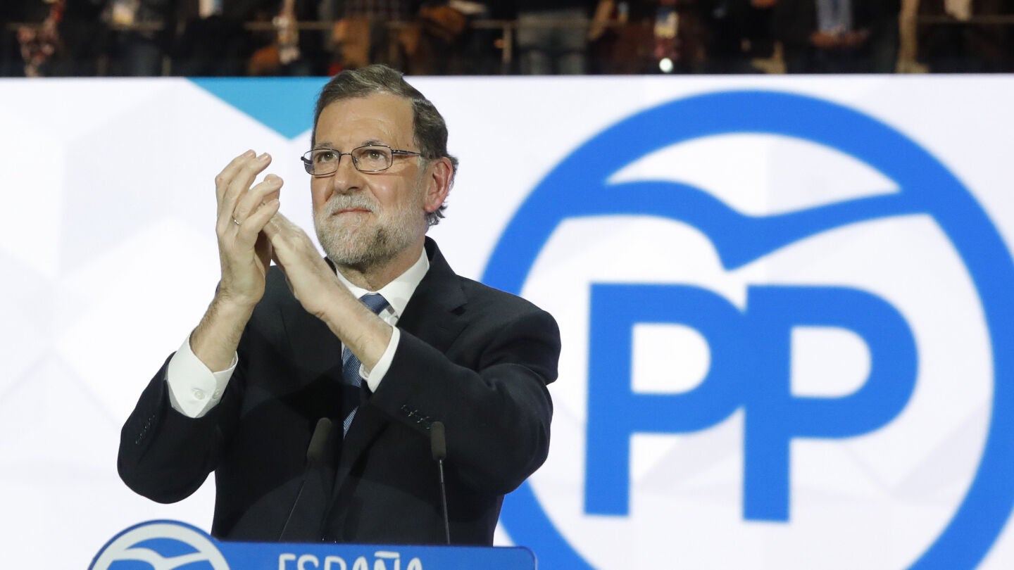 Mariano Rajoy durante su intervenci&oacute;n en el congreso del PP