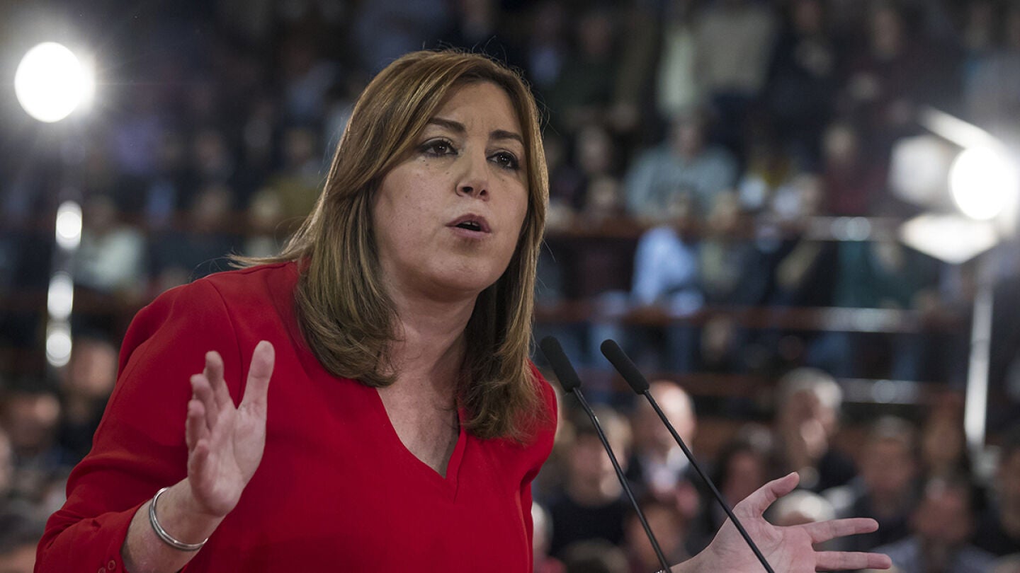 Susana D&iacute;az en un macroacto en Madrid