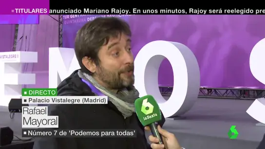Rafa Mayoral, número siete de 'Podemos para todas' Rafa Mayoral, número siete de 'Podemos para todas'