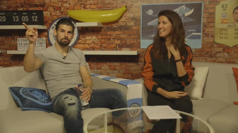 Nolito, durante una entrevista con el City Nolito, durante una entrevista con el City