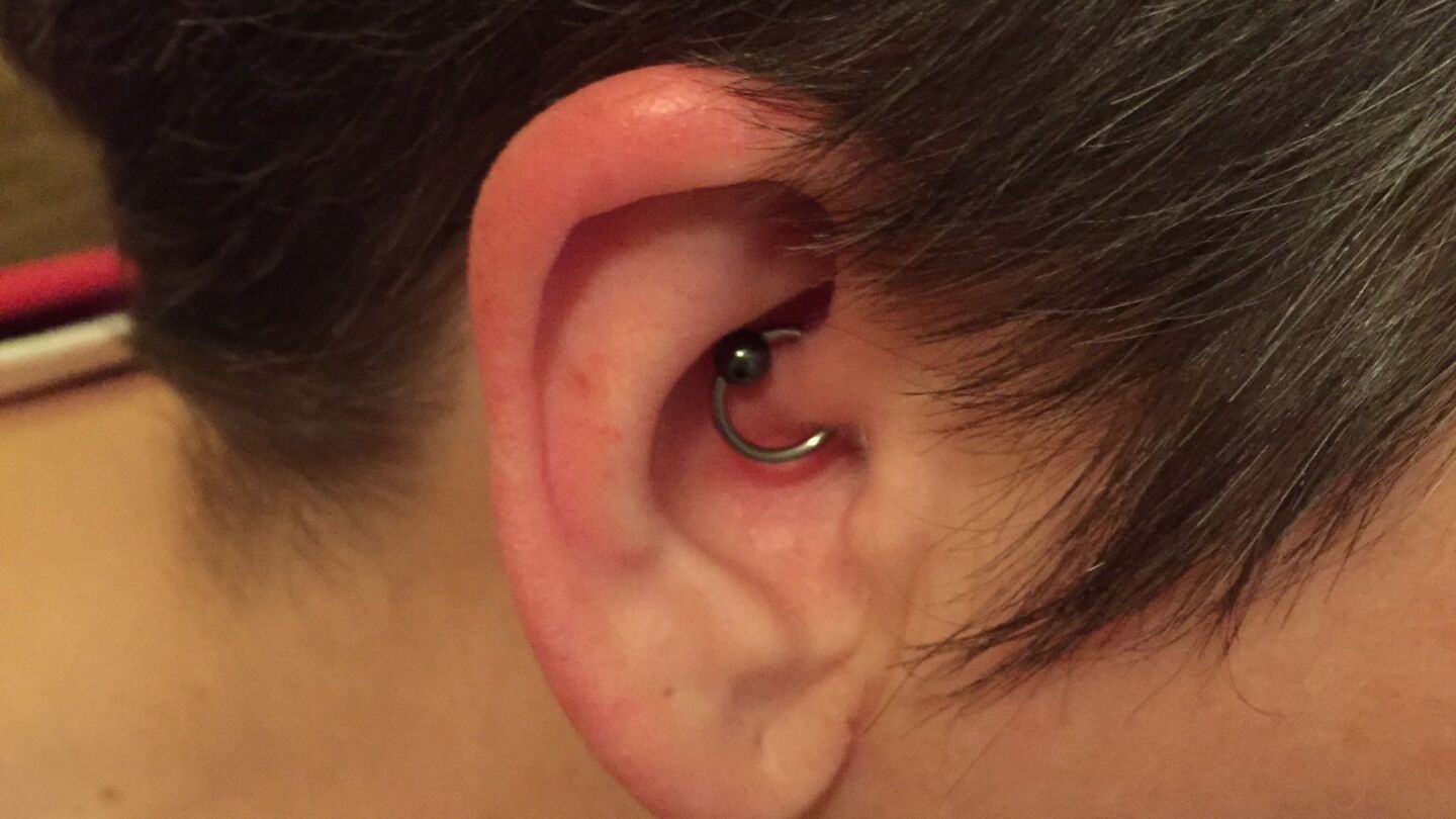 Imagen de un 'Daith Piercing'