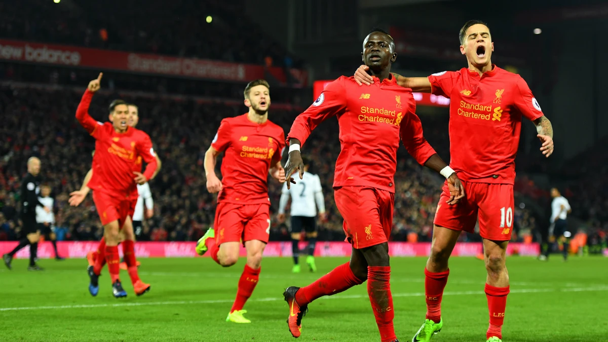 Mané celebra un gol con el Liverpool Mané celebra un gol con el Liverpool