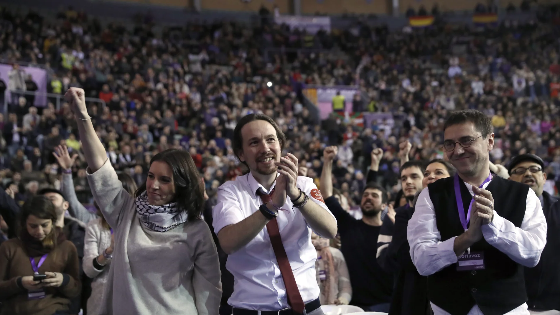 Pablo Iglesias, líder de Podemos, en Vistalegre II
