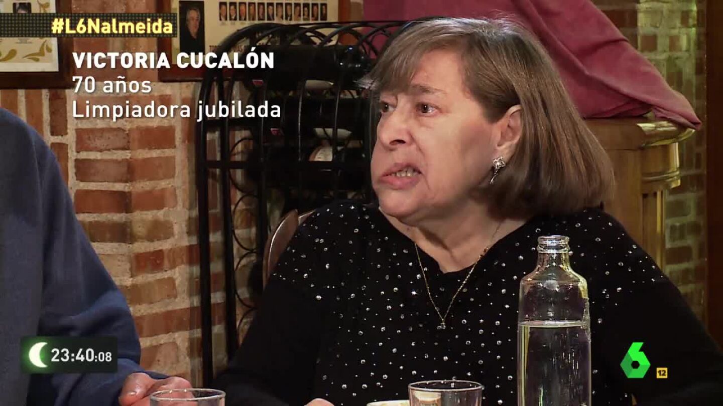 Victoria Cucal&oacute;n, limpiadora jubilada
