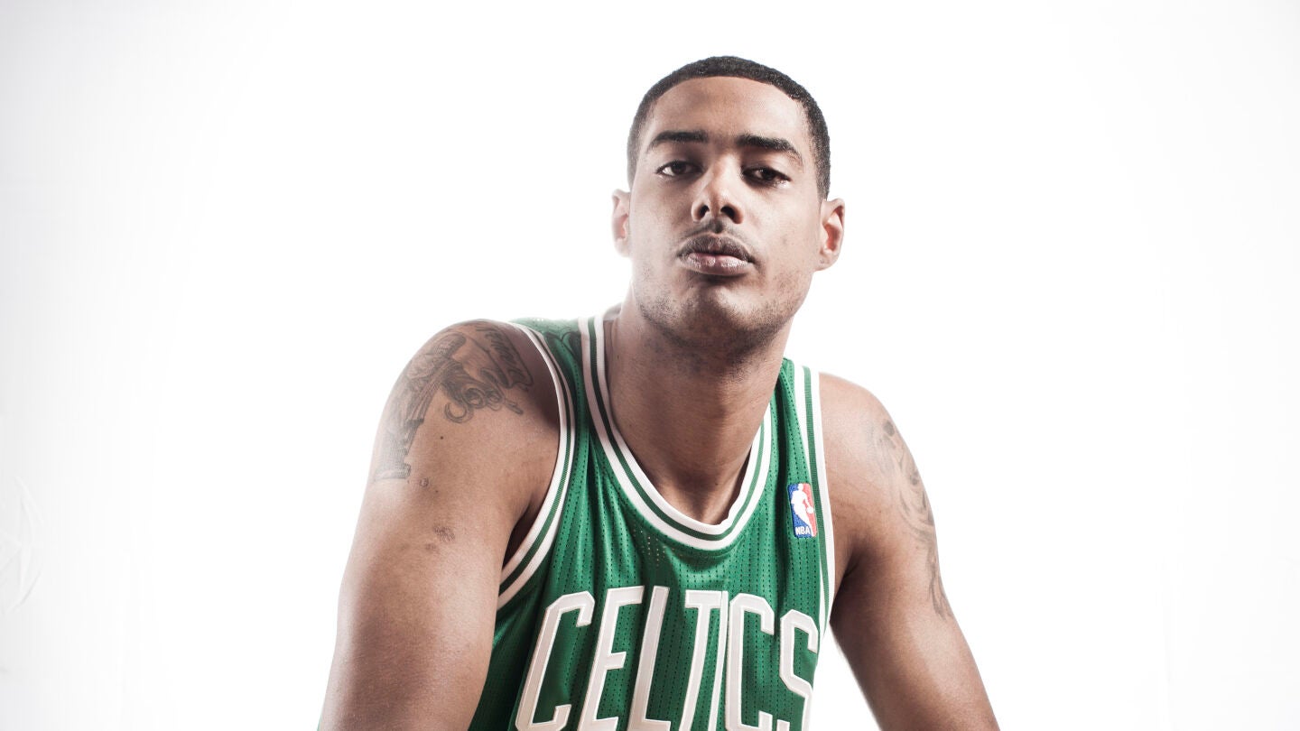 Fab Melo, con la camiseta de los Boston Celtics