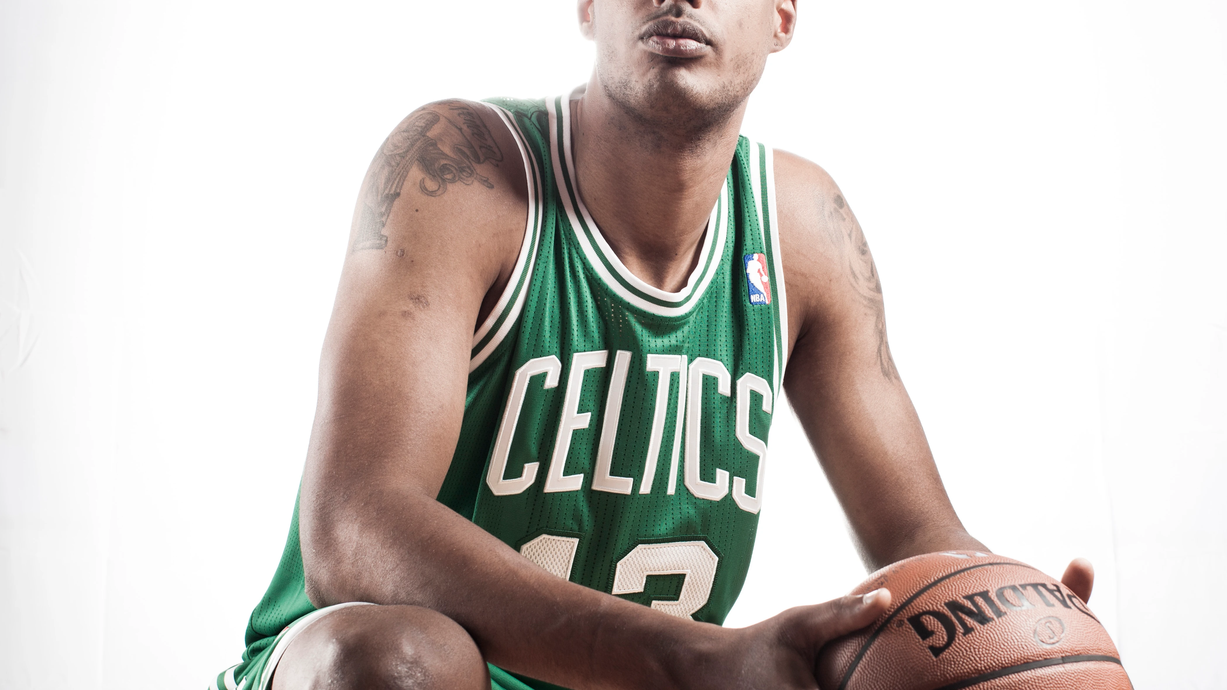 Fab Melo, con la camiseta de los Boston Celtics