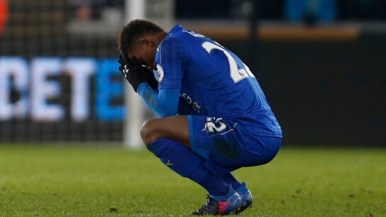 Demarai Gray, durante el partido contra el Swansea
