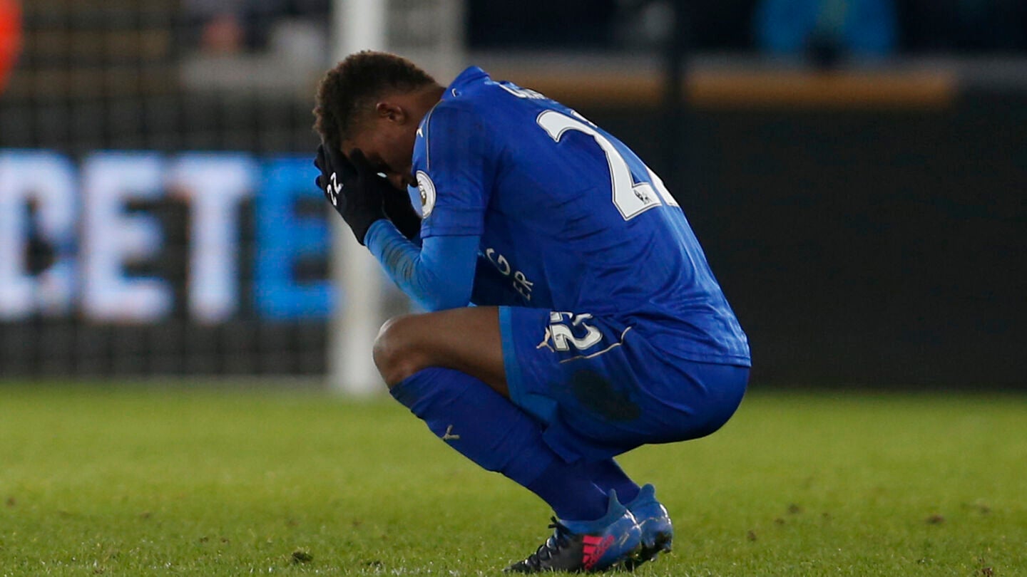 Demarai Gray, durante el partido contra el Swansea